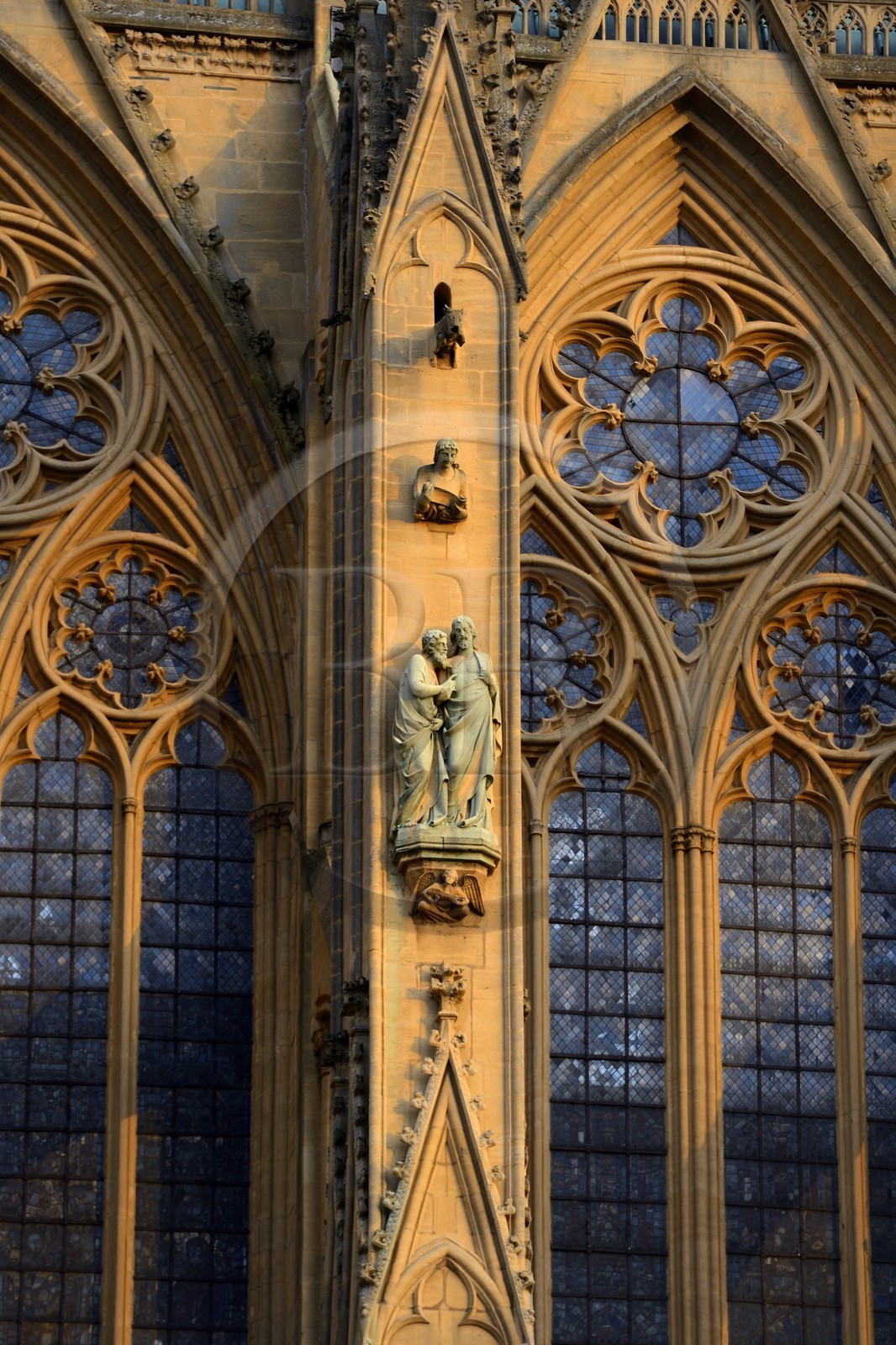 France, Moselle (57), Metz, la cathédrale Saint-Etienne en pierre de Jaumont