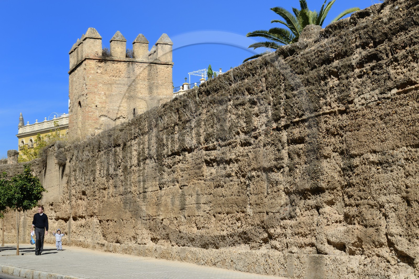 Espagne, Andalousie, Séville, quartier de la Macarena, derniers vestiges des remparts qui ceinturaient la ville