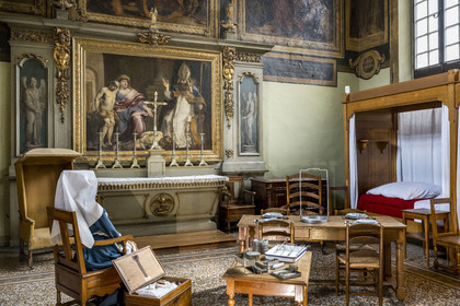 France, Côte-d'Or (21), Beaune, zone classée Patrimoine Mondial de l'UNESCO, Hospices de Beaune, l'Hôtel-Dieu, salle Saint-Hughes