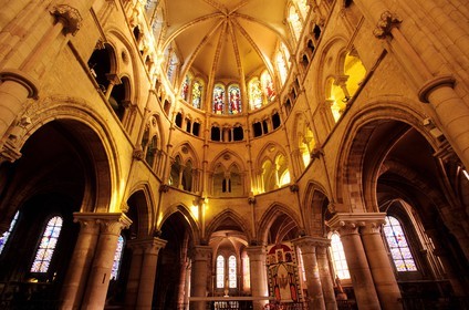 France, Haute-Marne (52), Montier-en-Der, abbatiale Saint-Pierre Saint-Paul, abbaye bénédictine, fondée au 7ème siècle