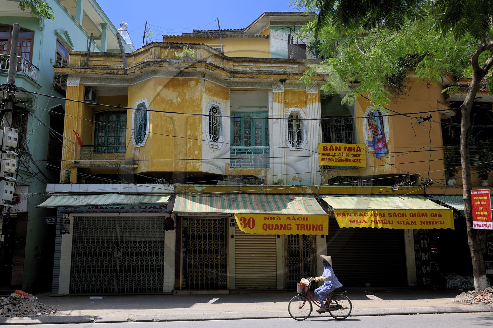 Vietnam, Haiphong, maisons de l'époque coloniale