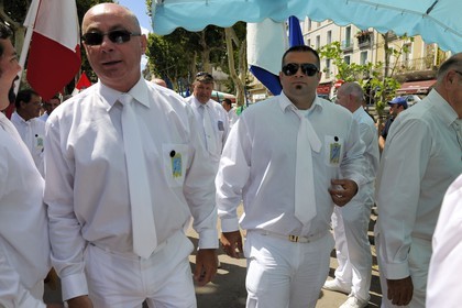 France, Hérault (34), Sète, fête de la Saint Louis, défilé des jouteurs