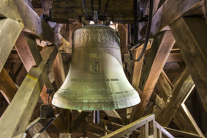France, Ille-et-Vilaine (35), Côte d'Emeraude, Saint-Malo, Cathédrale Saint-Vincent de Saint-Malo, une des cinq cloches de volée, la cloche Malo