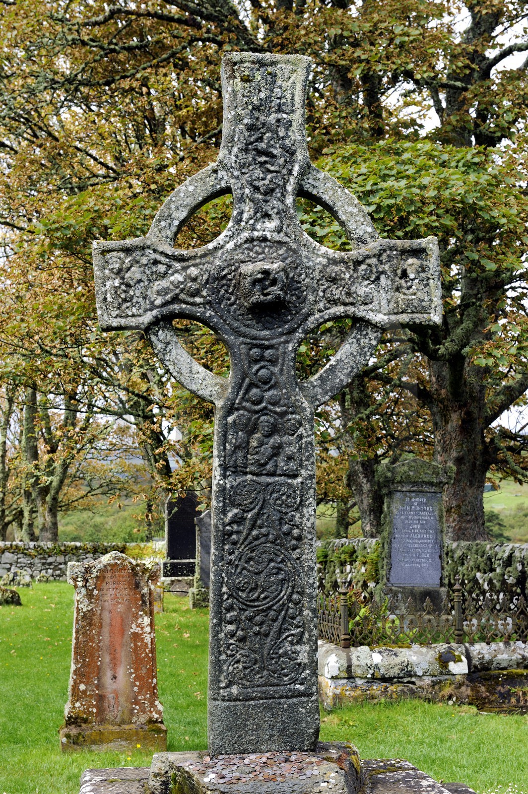 United Kingdom, Scotland, Inner Hebrides, Islay Island, kildalton church on the east coast, the celtic Kildalton Cross carved probably in the second half of the 8th century