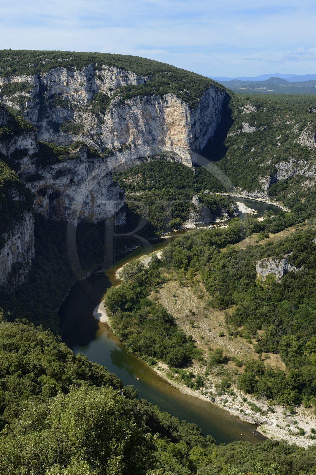 France, Ardèche (07), gorges de l'Ardèche, longue de 30 km, de Vallon Pont d'Arc à Saint Martin d'Ardèche