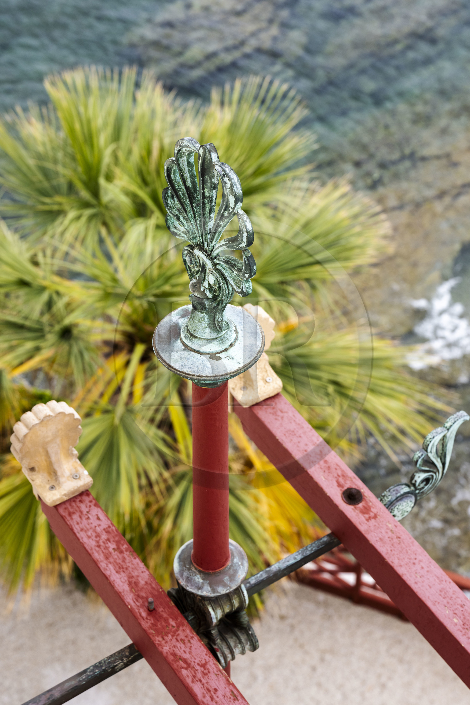 France, Alpes-Maritimes (06),  France, Alpes Maritimes (06), Beaulieu sur Mer, villa Kerylos de style neo-grec construite en 1908 par architecte Emmanuel Pontremoli, détail de la décoration des balcons