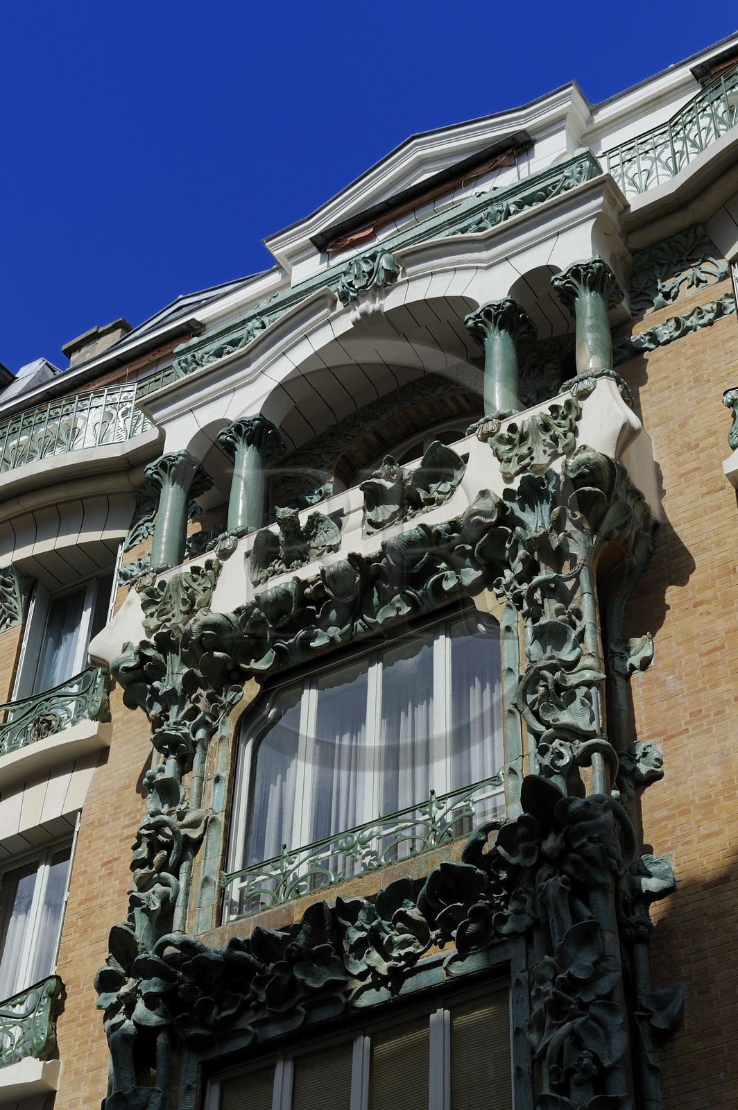 France, Paris (75), immeuble du 14 rue d'Abbeville de style Art Nouveau