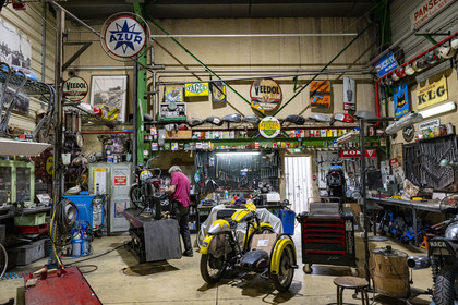 France, Bouches du Rhone, Marseille, quartiers nord, Aygalades district, La Cité des Arts de la Rue (The City of Street Arts), Sud Side workshop construction of decor and scenography
