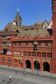 Suisse, Bâle, Marktplatz, l'Hôtel de Ville