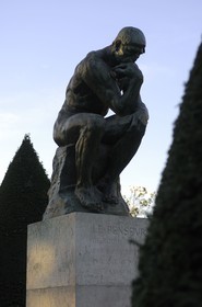 France, Paris (75), le musée Rodin installé dans l' Hotel Biron, sculpture Le Penseur de Rodin
