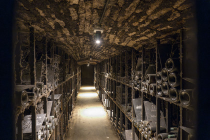 France, Cote d'Or, Climats terroirs of Burgundy listed as World Heritage by UNESCO, Beaune, the cellars of Maison Patriarche, a wine merchant-breeder company
