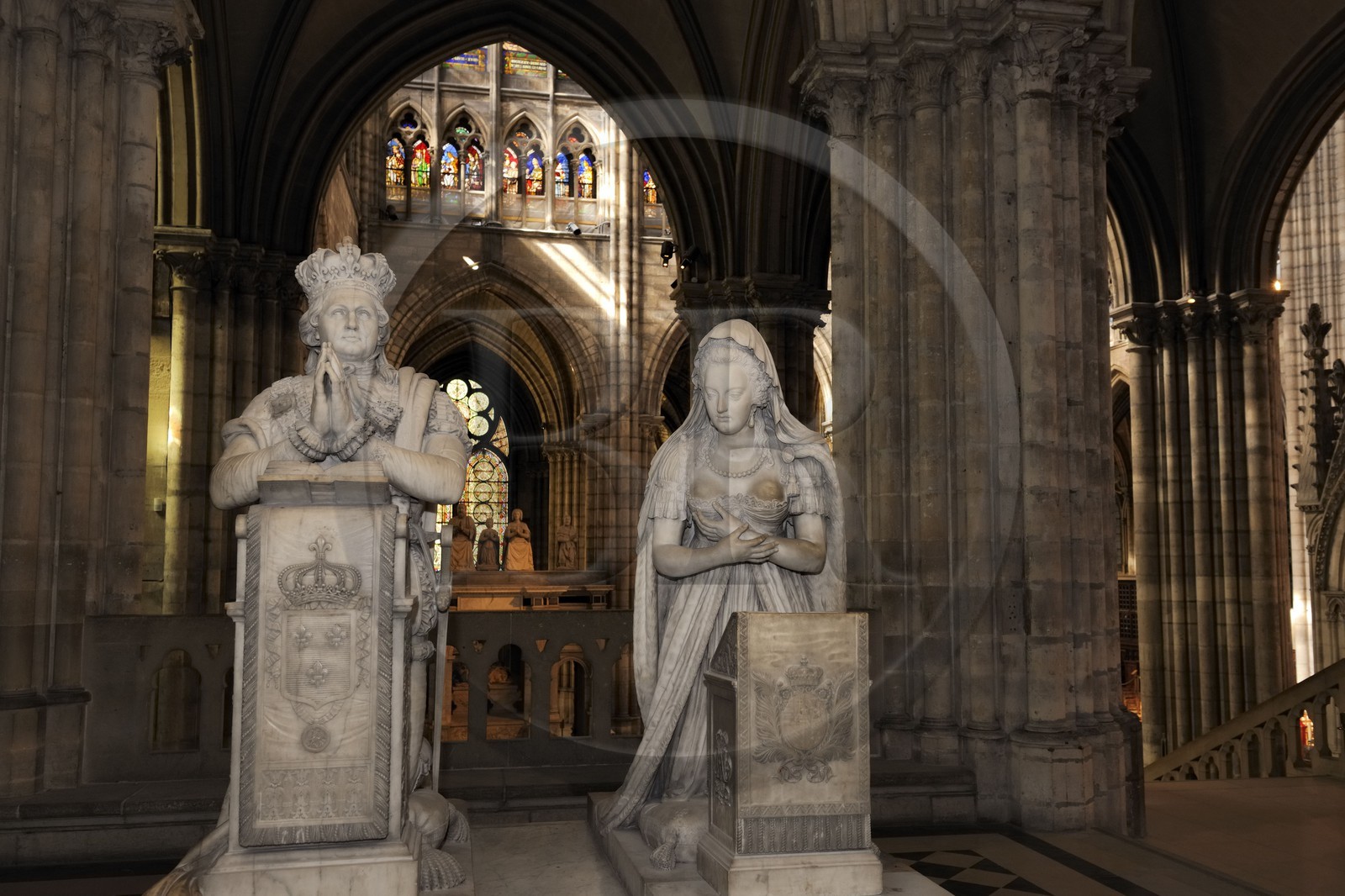 France, Seine-Saint-Denis (93), Saint-Denis, la basilique de Saint-Denis, orants de Louis XVI et de Marie-Antoinette