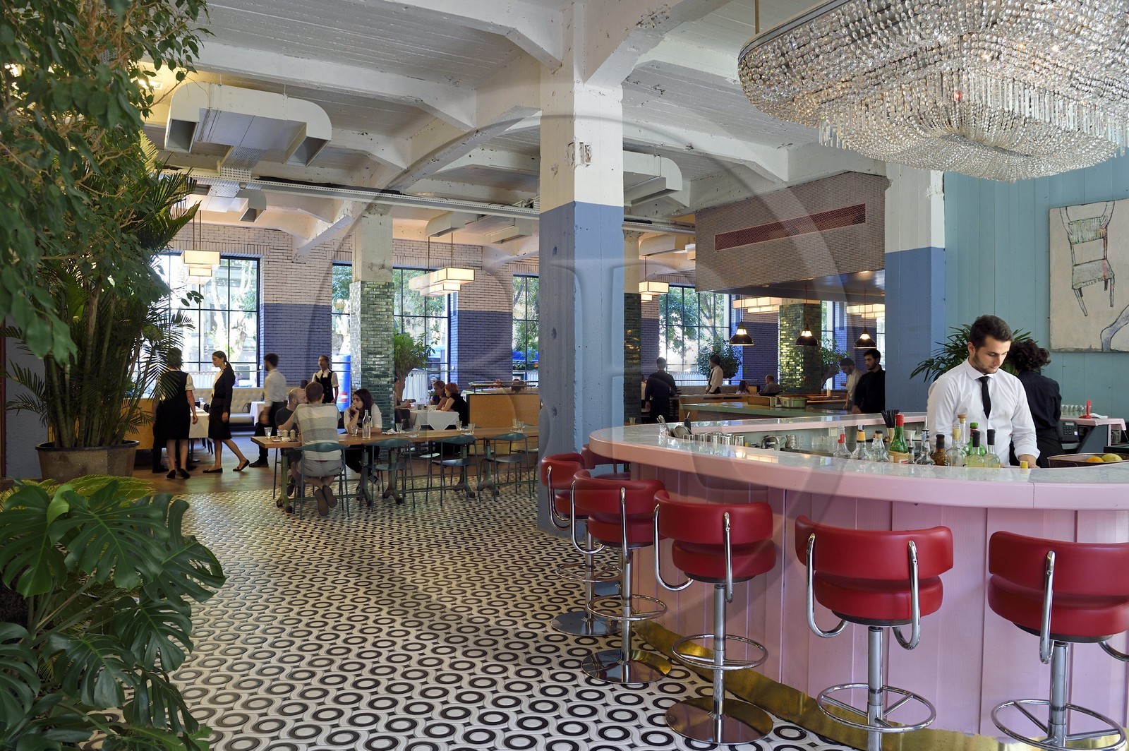 Georgia, Tbilisi, Stamba Hotel, Pink Bar