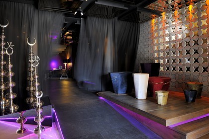 Turquie, Istanbul, quartier de Beşiktaş, lobby de l'hôtel W dans le lotissement historique de maisons en terrasse d’Akaretler