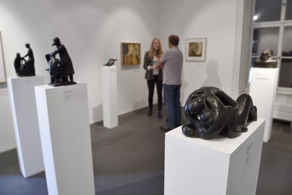 République Tchèque, Prague, quartier de Kampa, musée Kampa fondation privée consacrée à l’art moderne et contemporain,  œuvres d'Otto Gutfreund et de Frantisek Kupka