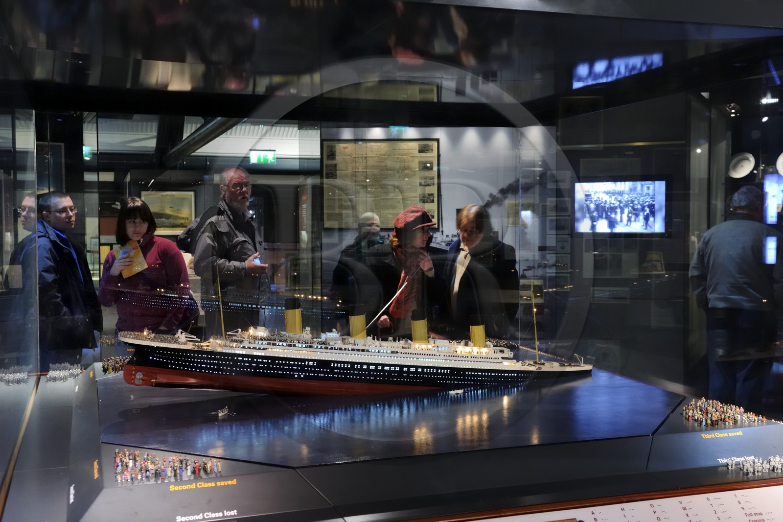 United Kingdom, Northern Ireland, Cultra near Belfast, Ulster Folk and Transport Museum, model representing the sinking of the RMS Titanic and the loss of life
