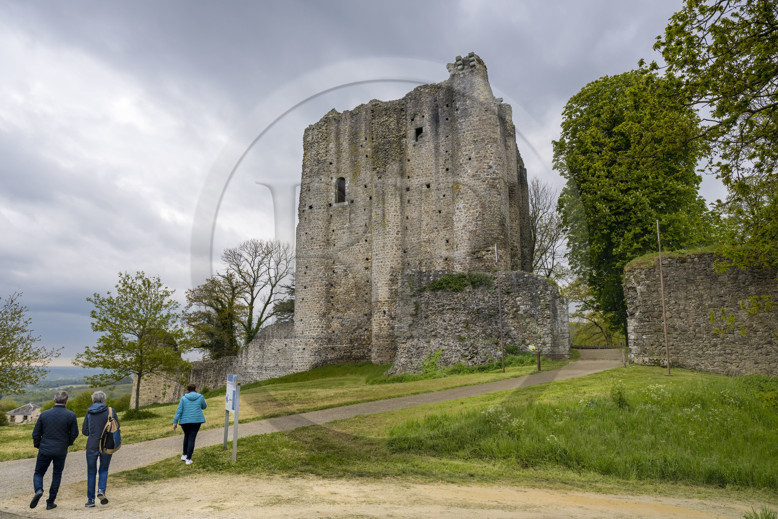 France, Vendée (85), Pouzauges, le chateau du 12ème siècle apporté en dot à Gilles de Rais par sa femme