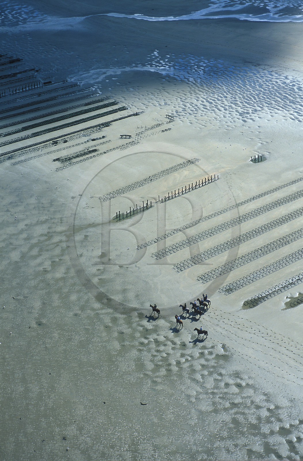 France, Manche (50), Cotentin, Utah Beach, plage du débarquement, (vue aérienne)