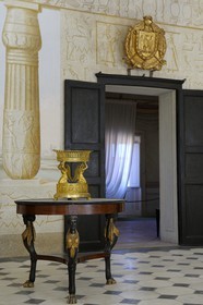 Italie, Toscane, l’Ile d’Elbe, San Martino, la Villa Napoleonica achetée par Napoléon 1er lors de son exile, les appartements de la villa de l'Empereur, salon egyptien