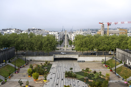 France, Finistère (29), Brest, la place de la Liberté et la rue de Siam qui descent vers le port
