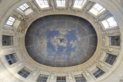 France, Seine-et-Marne (77), Maincy, le château de Vaux-le-Vicomte, plafond du Salon ovale dit en rotonde et salle de réception