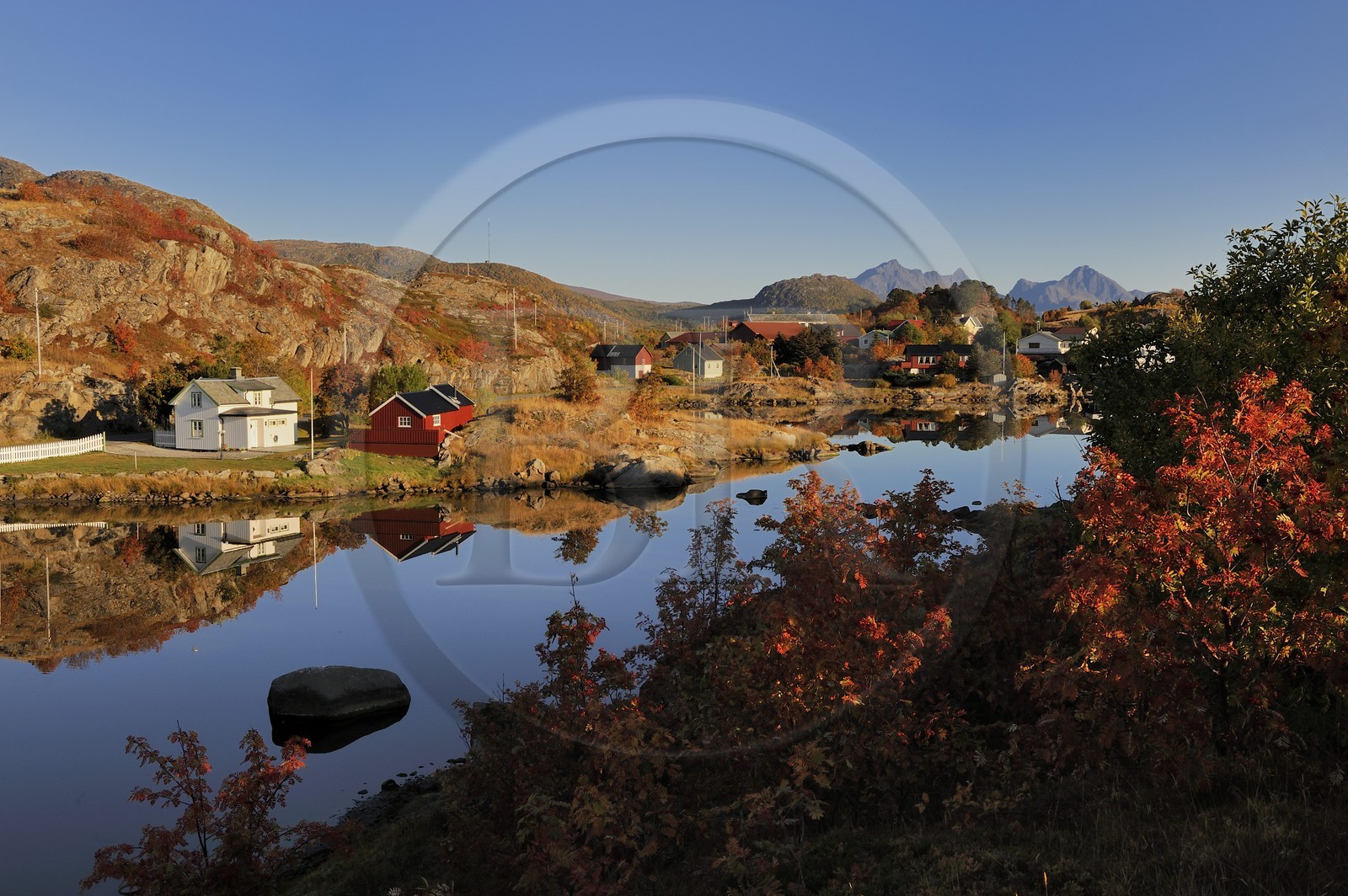 Norvège, Nordland, Iles Lofoten, Vestvagoy, Ballstad dans l'île de Vestvagoy