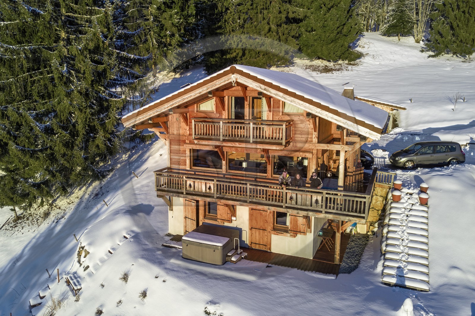 France, Haute Savoie, Les Carroz d'Araches ski resort, Araches la Frasse village