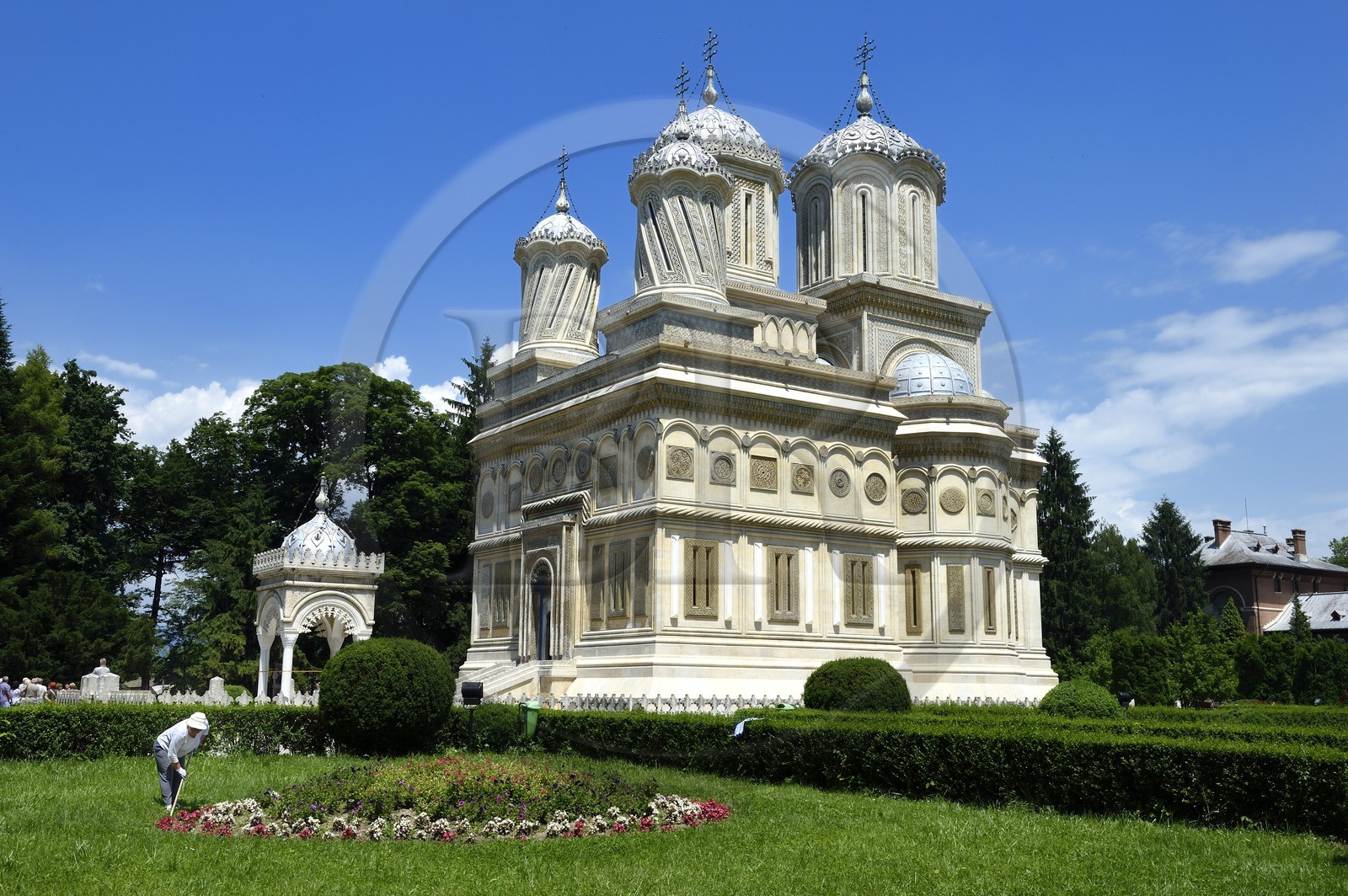 Romania, Wallachia, Muntenia, Arges County, the Curtea de Arges monastery from the early 16th century is now an Episcopal church which houses the necropolis of the early kings of Romania