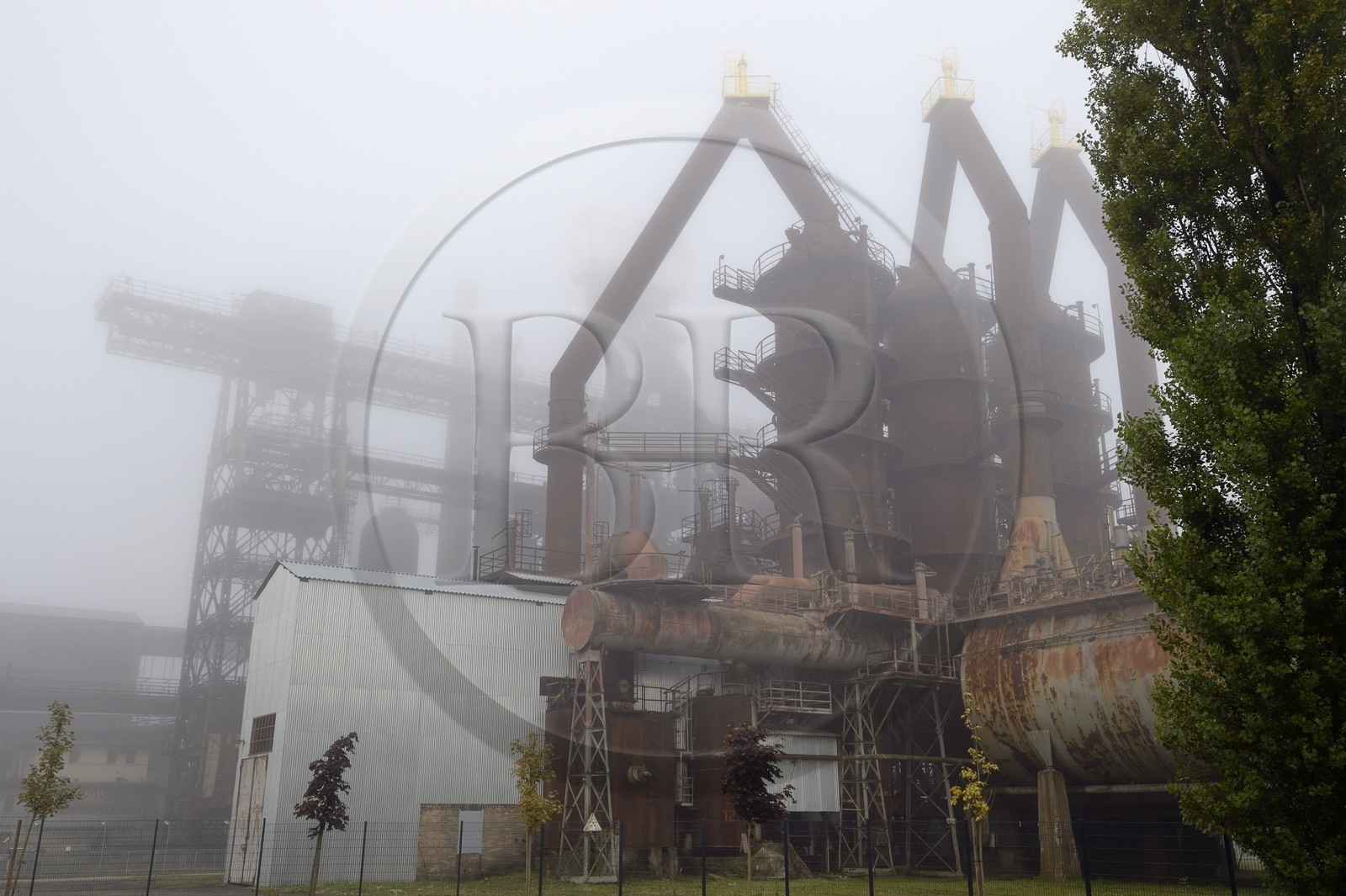 France, Moselle, Fensch Valley, Uckange steel mill, Blast furnace U4 park