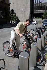 Canada, province de Québec, Montréal, location de vélo Bixi