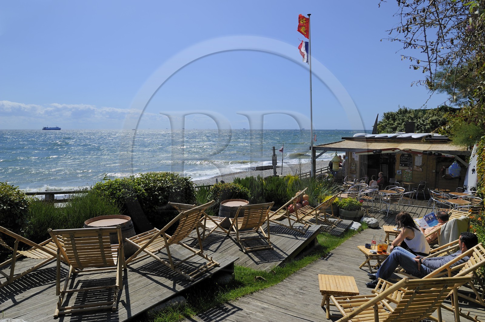 France, Seine Maritime, the town of Sainte-Adresse extends Le Havre along the coast