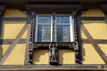 France, Haut-Rhin (68), Riquewihr, labellisé Les Plus Beaux Villages de France, ancienne Auberge à l'Etoile dans la rue principale (rue du Général de Gaulle)