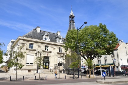 France, Val-de-Marne (94), Champigny-sur-Marne, l'ancienne mairie au centre ville