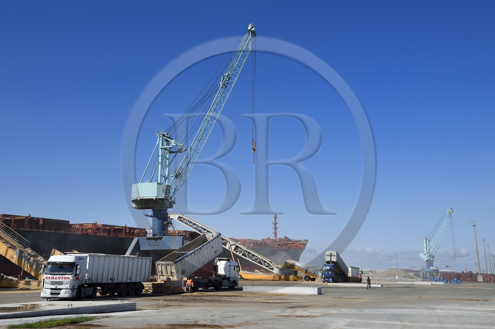 France, Charente-Maritime, La Rochelle, the Port Atlantique La Rochelle, grain loading at the trade port
