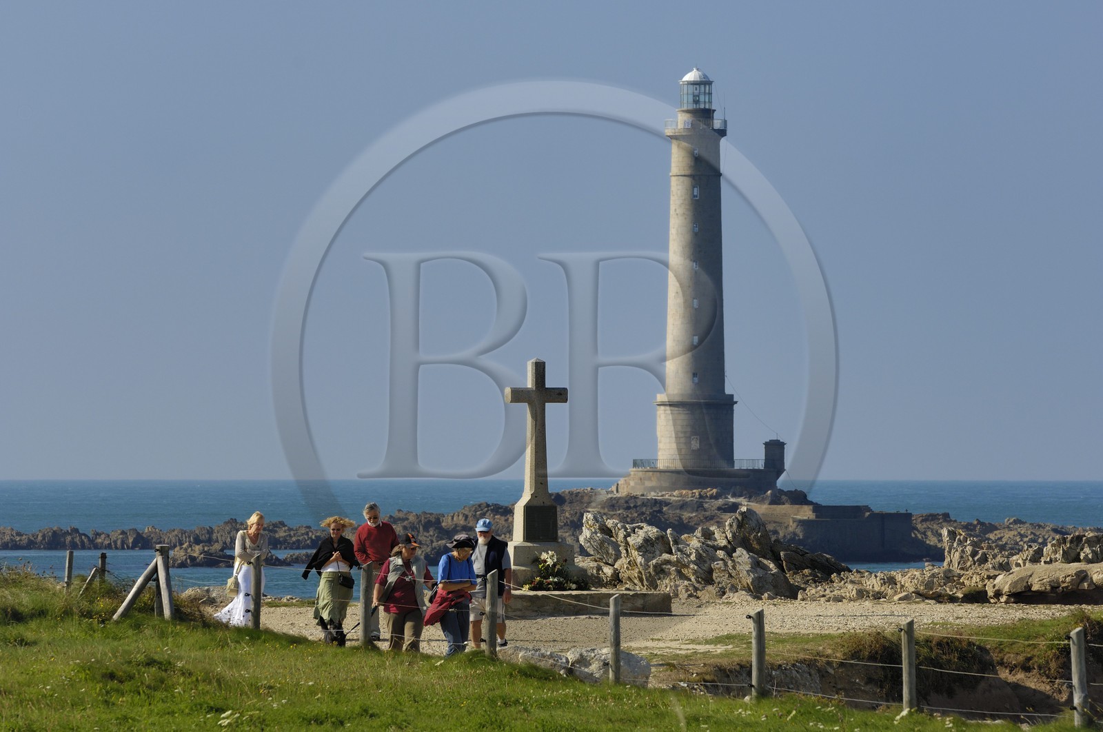 France, Manche, Cotentin, Cap de la Hague, small port of Goury, the lighthouse