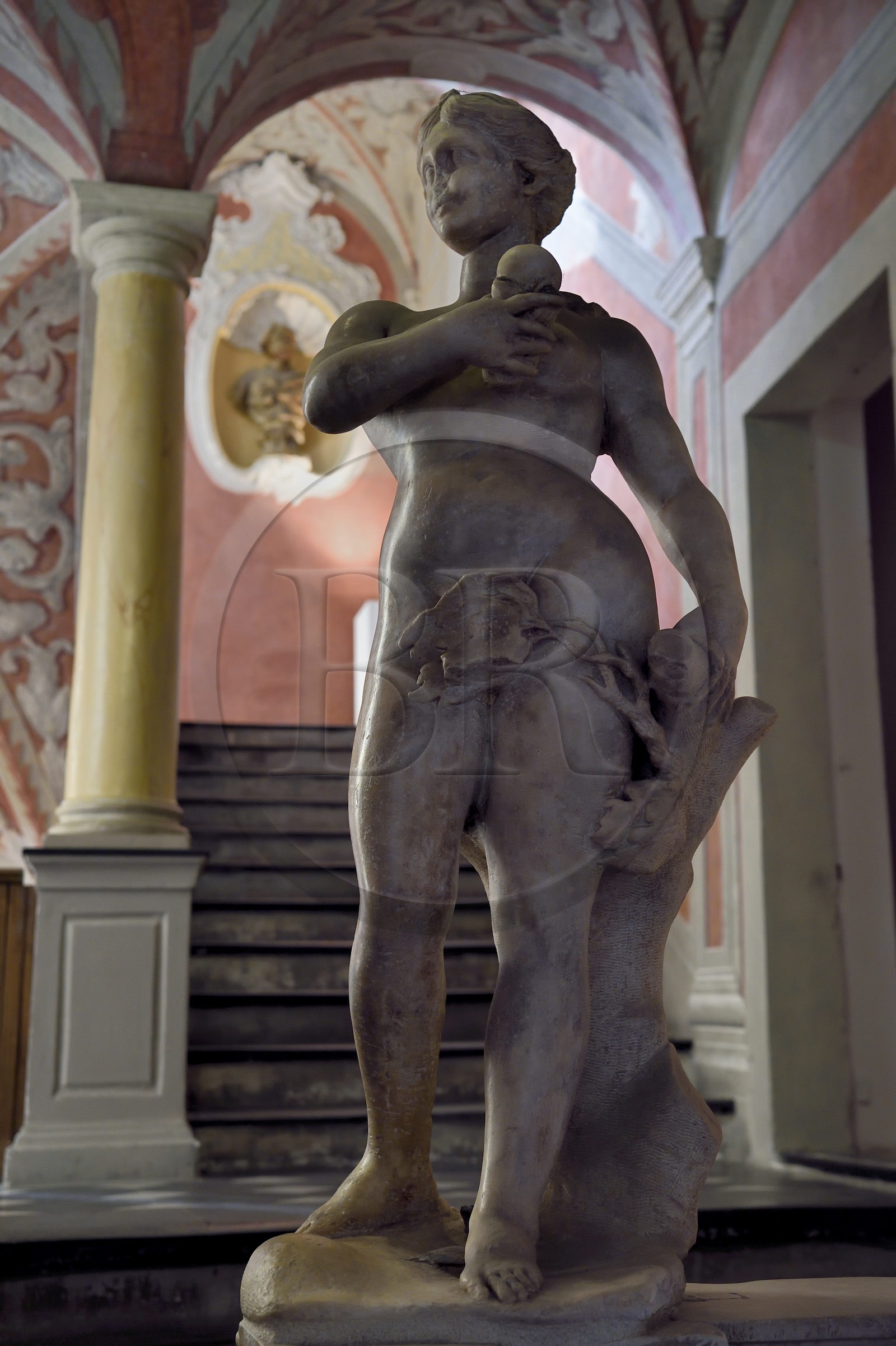 France, Alpes-Maritimes, Nice, old town, Palais Lascaris mid 17th century, statue of Venus whose nose was destroyed during the revolution