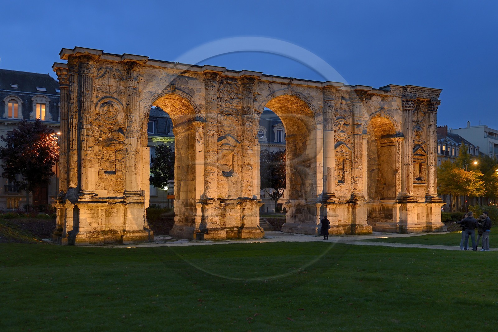 France, Marne, Reims, the Porte de Mars is the largest arc of the Roman world