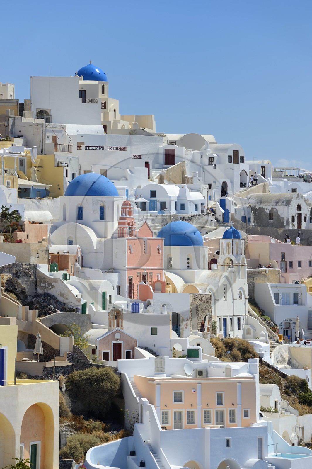 Grèce, Les Cyclades, mer Égée, île de Santorin (Thira ou Théra), village de Oia