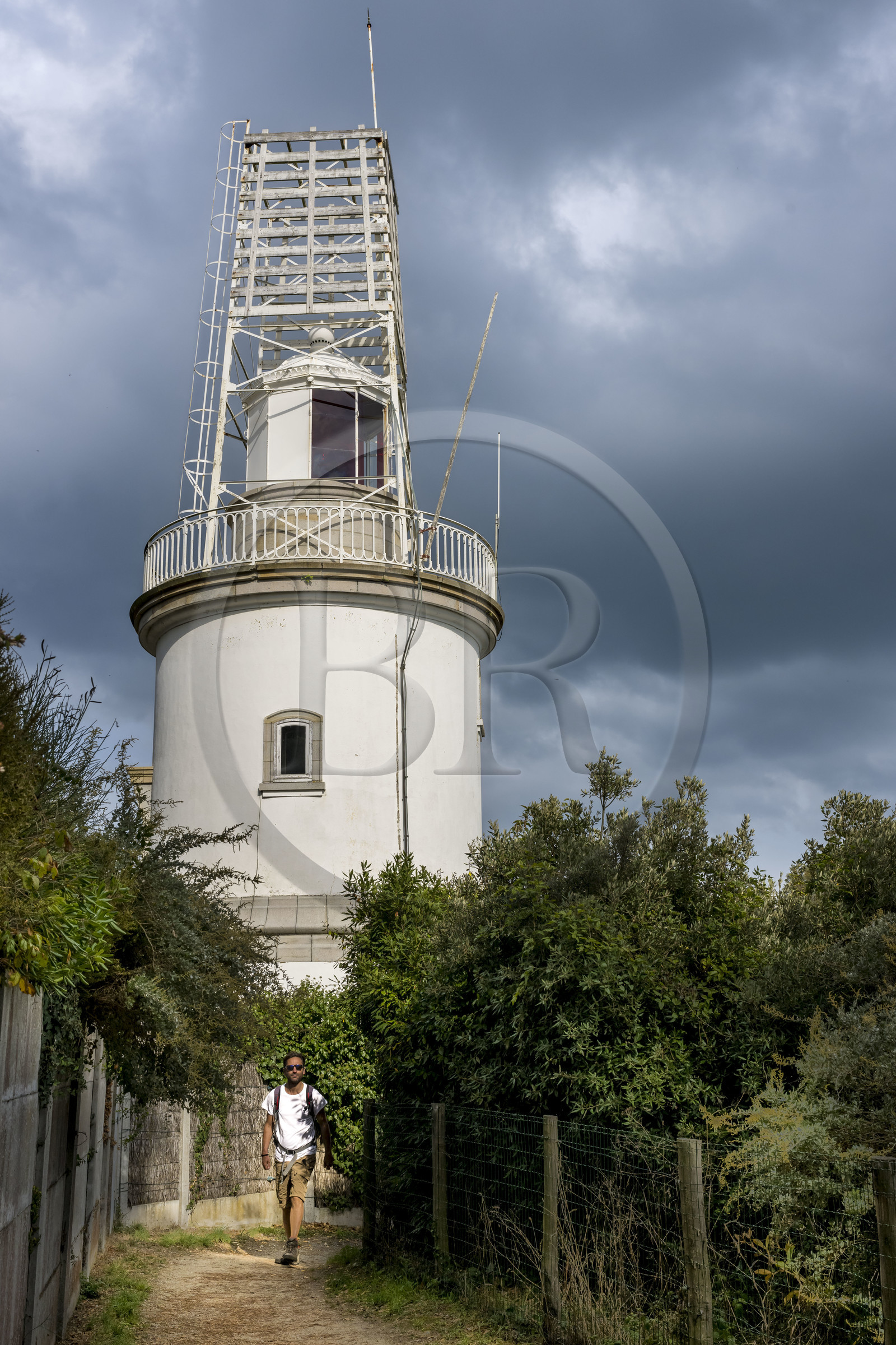 France, Loire-Atlantique (44), Estuaire de la Loire, Saint-Nazaire, pointe de l'Eve, phare d'Aiguillon