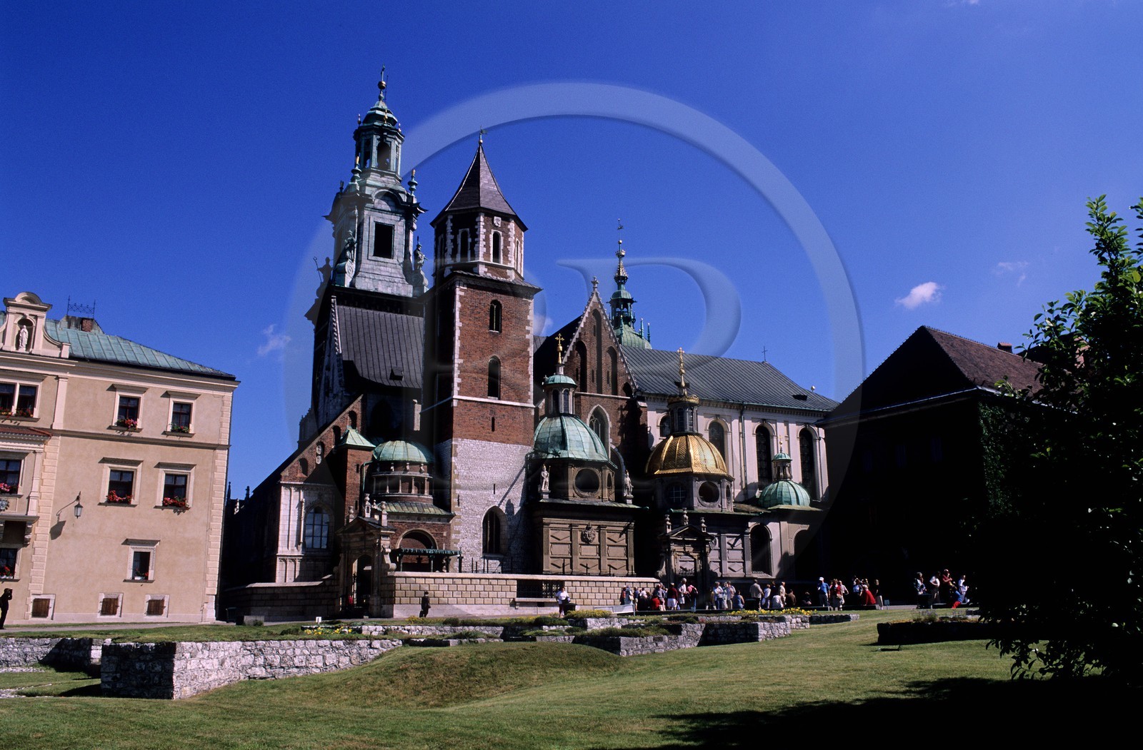 Pologne, région de la Petite-Pologne, Cracovie, la Cathédrale dans l' enceinte du château royal sur la colline de Wawel
