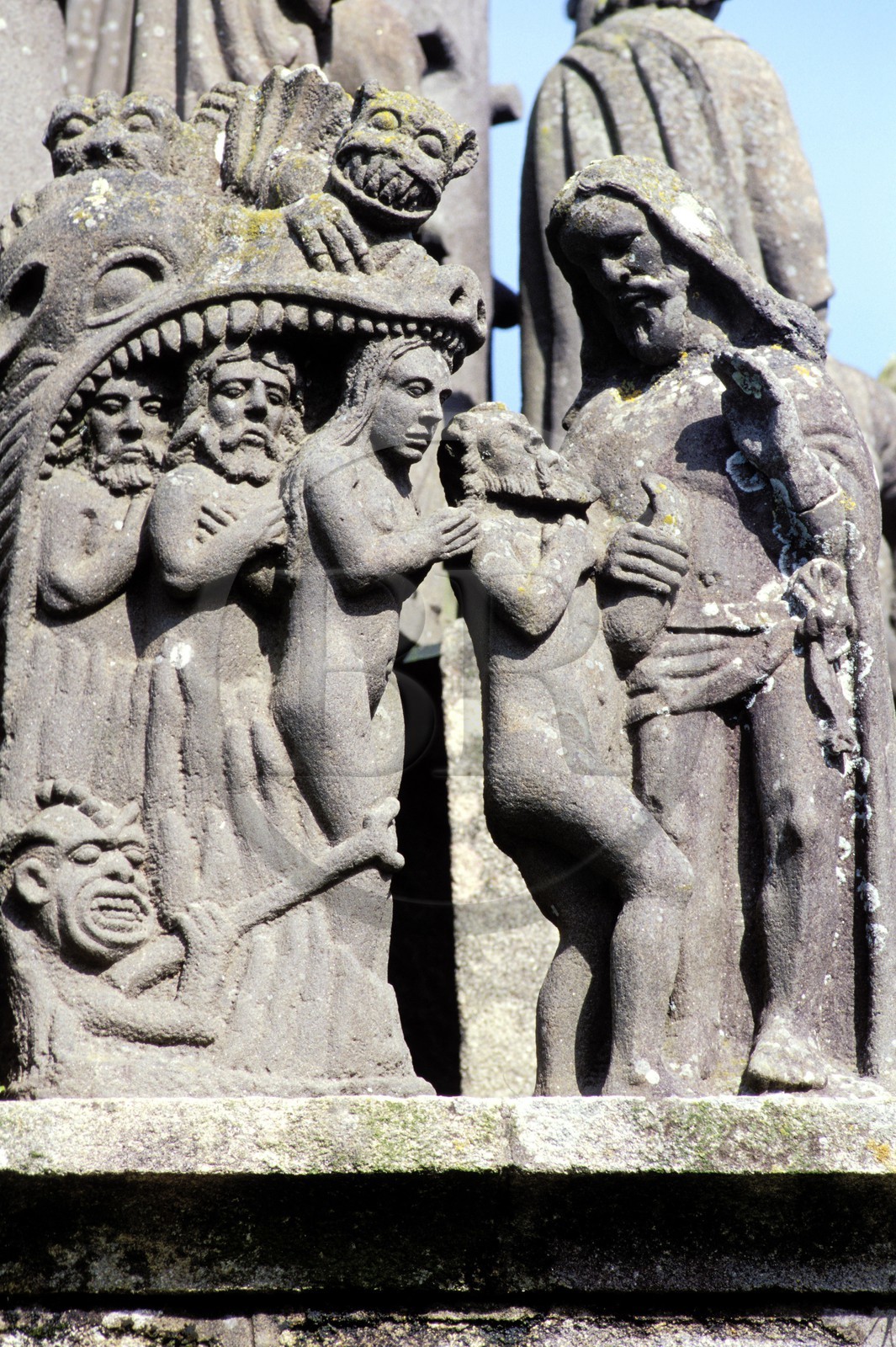 France, Finistere, Plougonven, life of the Christ scenery on the Plougonven Calvary