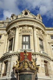 France, Paris, Garnier Opera, statue of Charles Garnier