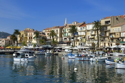 France, Haute-Corse (2B), Calvi, le vieux port et le quai Landry
