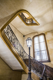 France, Hérault (34), Montpellier, centre historique appelé l’Ecusson, immeuble de type Haussmannien au 3 place Chabaneau