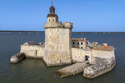 France, Charente Maritime, Bourcefranc le Chapus, Fort Louvois also known locally as Fort Chapus (aerial view)