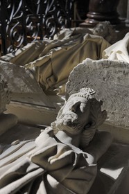 France, Seine-Saint-Denis (93), Saint-Denis, la basilique de Saint-Denis, gisant de Henri 1er (1008-1063)