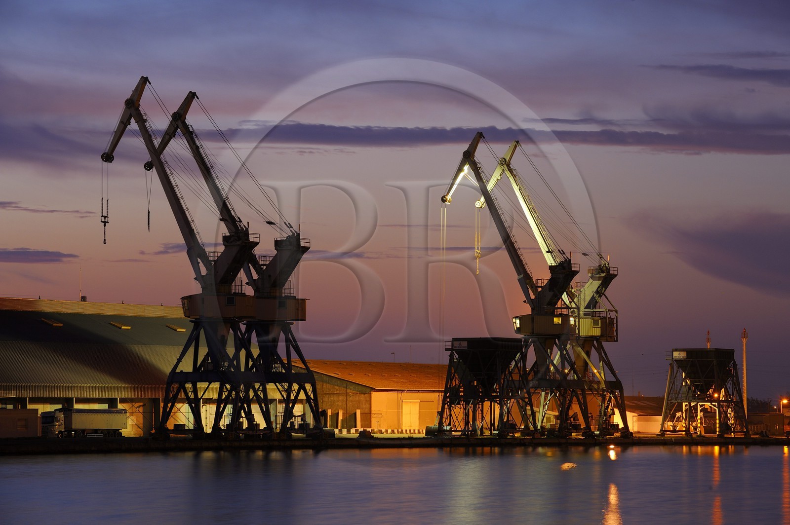 France, Loire-Atlantique (44), port de Saint-Nazaire, grues du bassin de Penhoët