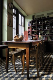 France, Val-d'Oise (95), parc naturel régional du Vexin français, Auvers-sur-Oise, auberge Ravoux où Van Gogh logea avant sa mort, la salle de restaurant du rez-de-chaussée