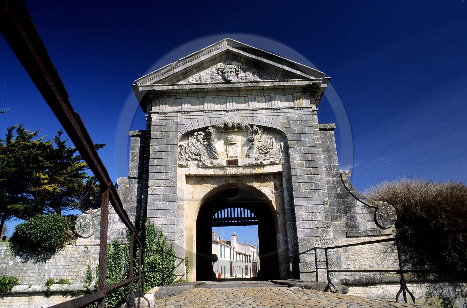 France, Charente Maritime, Re island, entrance of the Saint Martin en Re fort