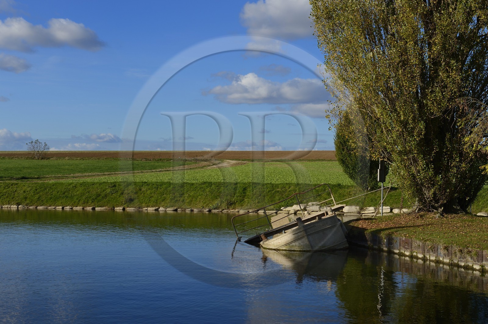 France, Seine-et-Marne (77), Fresnes-sur-Marne, le canal de l'Ourcq